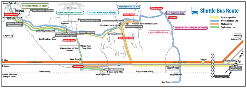 Local bus Myokokogen to Akakura Onsen, Suginohara