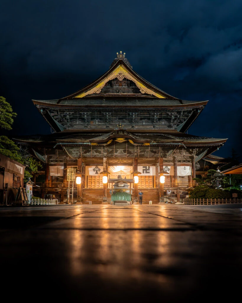 Main tourist attraction in Nagano City, Zenkoji Temple, famous Japan temple, must see in Nagano.